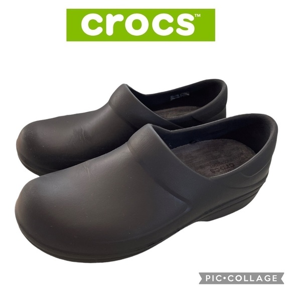 Crocs Neria Pro II Clogs, Women's Size 7 Black - Picture 1 of 12